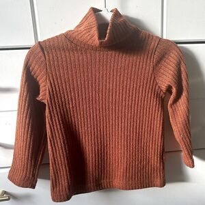 Pat Pat Toddler Girls Turtle Neck Sweater Rust || size 18-24 months